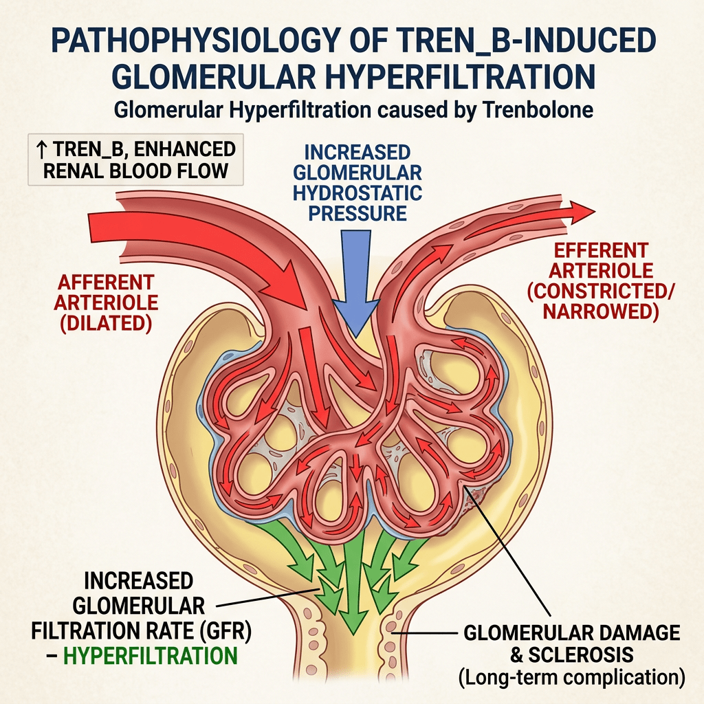 Glomerular hyperfiltration caused by Trenbolone