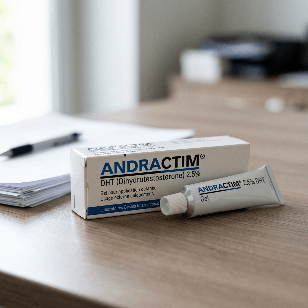 Andractim DHT 2.5% gel box and tube